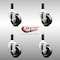 Service Caster 3 Inch 316SS Soft Rubber Wheel Swivel 3/4 Inch Expanding Stem Caster Set SCC SCC-SS316EX20S314-SRS-34-4 - alternate 1